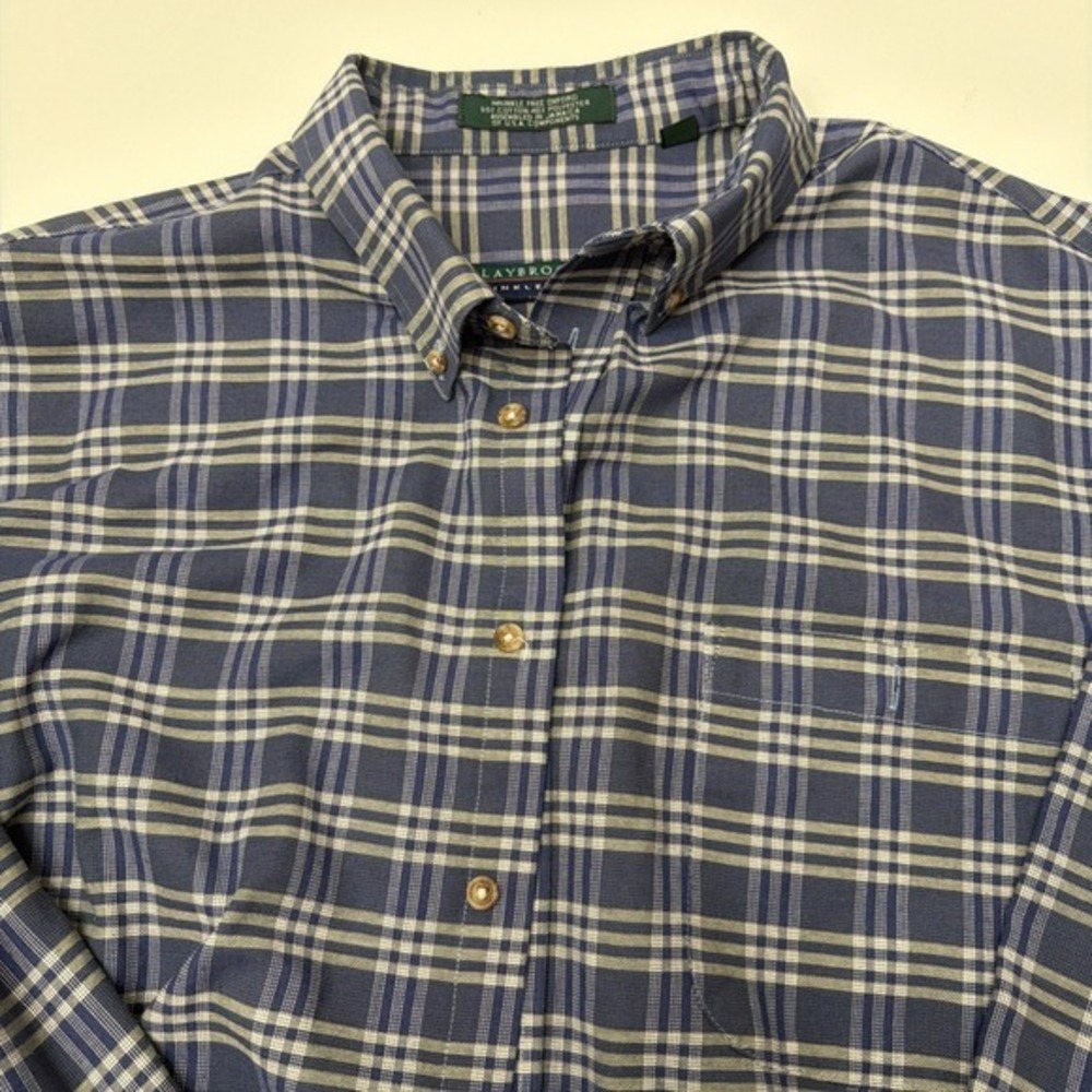 Claybrooke Wrinkle Free Plaid Button-Up Shirt‎ – Men's XL.       849